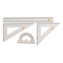 Линейка Yes набір 4 предмета лінійка 30 см Фото 1