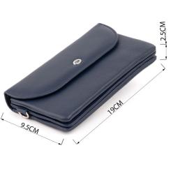Кошелек ST Leather Из кожи Темно-синий Фото 3