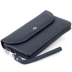 Кошелек ST Leather Из кожи Темно-синий Фото 5