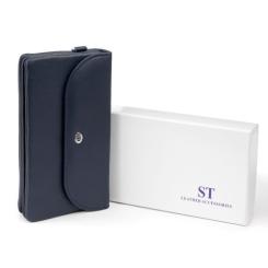 Кошелек ST Leather Из кожи Темно-синий Фото 8