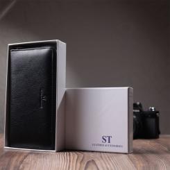 Кошелек ST Leather Унісекс З натуральної шкіри Чорний Фото 10