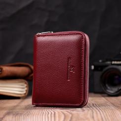 Кошелек ST Leather Кожаный Бордовый Фото 7