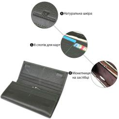 Кошелек ST Leather Из натуральной кожи Зеленый Фото 3