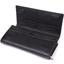 Кошелек ST Leather Из натуральной кожи Черный Фото 4