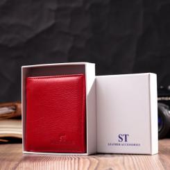 Кошелек ST Leather Из натуральной кожи Красный Фото 9