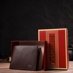 Портмоне Canpellini Из натуральной кожи Коричневое Фото 9