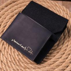 Портмоне Grande Pelle Кожаное Черное Фото 9