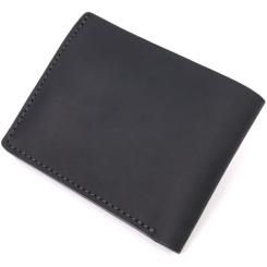 Портмоне Grande Pelle Кожаное Черное Фото 1