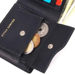 Портмоне Grande Pelle Кожаное Черное Фото 6