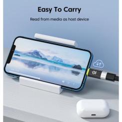 Переходник XoKo USB-C F to Lightning M 30W black Фото 2