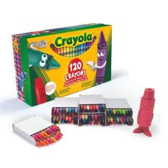 Карандаши цветные Crayola воскові, 120 шт зі стругачкою Фото 1