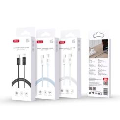 Дата кабель XO USB-C to USB-C 1.0m 60W white Фото 1