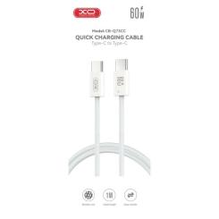 Дата кабель XO USB-C to USB-C 1.0m 60W white Фото 5