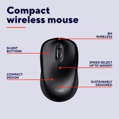 Мышка Trust Yvi+ Silent Wireless Glossy Black Фото 6