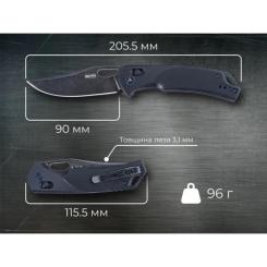 Нож SRM Retreiver, D2, G10, чорний Фото 6