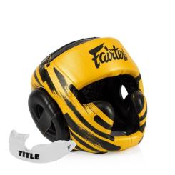 Боксерский шлем Fairtex HG16 Gold M Фото