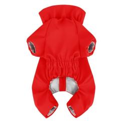 Дождевик для животных WAUDOG Clothes водонепроницаемый S40 красный Фото 1