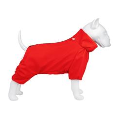 Дождевик для животных WAUDOG Clothes водонепроницаемый S40 красный Фото 2