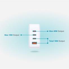 Зарядное устройство D-Link 3xUSB-C + 1xUSB-A 100W GaN white Фото 4