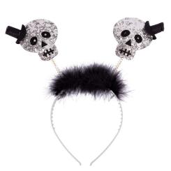 Детский обруч для волос YES! Fun Хелловін Череп LED Фото
