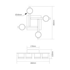 Светильник Videx під лампу 4xGX53 Фото 1