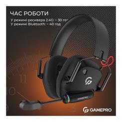 Наушники GamePro Genesis Mercury Pro 3-Mode Black Фото 9