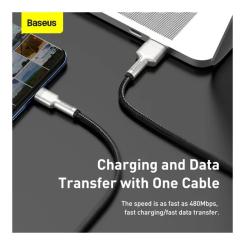 Дата кабель Baseus USB 2.0 AM to USB-C 2.0m 6A 66W Black Фото 6