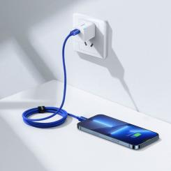 Дата кабель Baseus USB-C to Lightning 1.2m 20W blue Фото 6