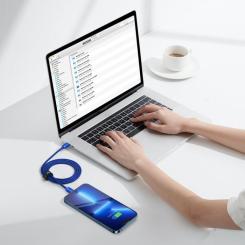 Дата кабель Baseus USB-C to Lightning 1.2m 20W blue Фото 7