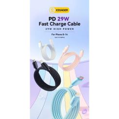 Дата кабель Essager USB-C to Lightning 2.0m 20W white Фото 1