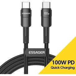 Дата кабель Essager USB-C to USB-C 3.0m 100W black Фото