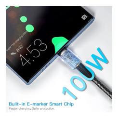 Дата кабель Essager USB-C to USB-C 2.0m 100W black Фото 4