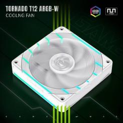 Кулер для корпуса Gamemax Tornado T12 ARGB-W Фото 4
