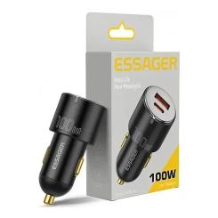 Зарядное устройство Essager 1xUSB-C 100W + 1xUSB black Фото 2
