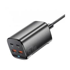 Зарядное устройство Essager 2xUSB-C + 2xUSB 67W GaN Фото 1