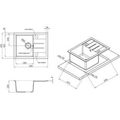 Мойка кухонная Kroner KompositCOL-6550 Фото 5