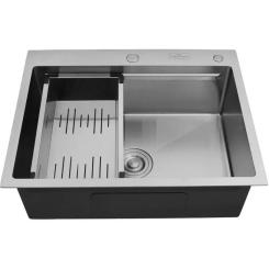 Мойка кухонная Kroner KRPGeburstet-6350HM Фото 5