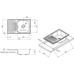Мойка кухонная Kroner Dekor-7848 08180 Фото 6