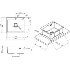Мойка кухонная Kroner KDBrush6050HM Фото 6