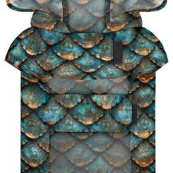 Дождевик для животных WAUDOG Clothes з капюшоном "Луска" S Фото 2
