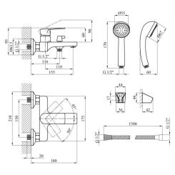 Смеситель Agua Merida-C060 Фото 7