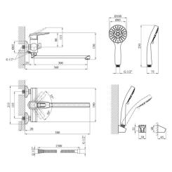 Смеситель Kroner KRM Kante - C070 Фото 7