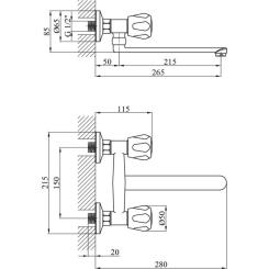 Смеситель Kroner Hamburg-C040 Фото 5