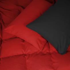 Постельное белье MirSon 002-009 Black/Red Фланель 2x143x210 С Фото