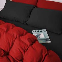 Постельное белье MirSon 002-009 Black/Red Фланель 2x143x210 С Фото 4