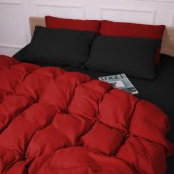 Постельное белье MirSon 002-009 Black/Red Фланель 2x143x210 С Фото 5