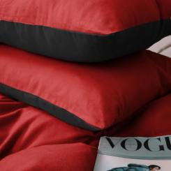 Постельное белье MirSon 002-009 Black/Red Фланель 2x143x210 С Фото 6
