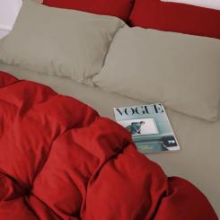 Постельное белье MirSon 004-009 Cappuchino/Red Фланель 2x143x210 Сімейний Фото 4