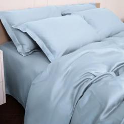 Постельное белье MirSon Tencel №04 Blue 2x160x220 Семейный Евро Фото 2