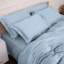 Постельное белье MirSon Tencel №04 Blue 2x160x220 Семейный Евро Фото 3